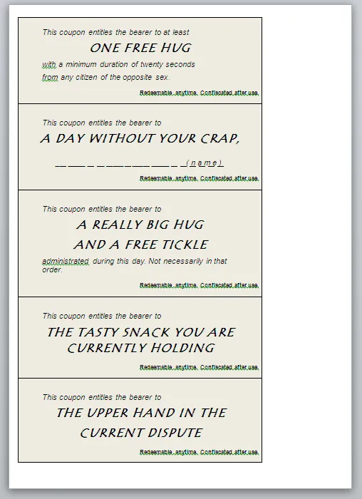 Coupons