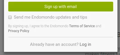 Signup form