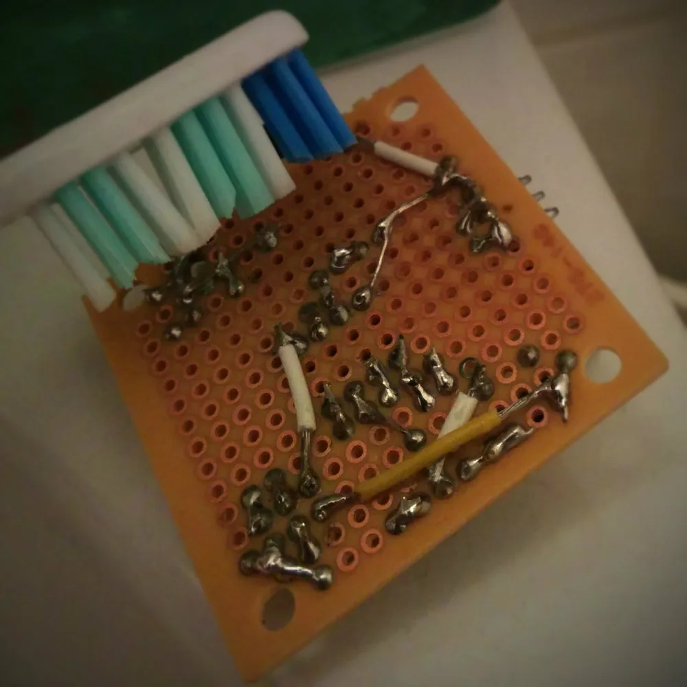 Brushing off flux