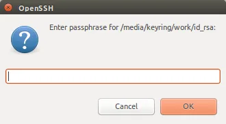 Unlocking the SSH key