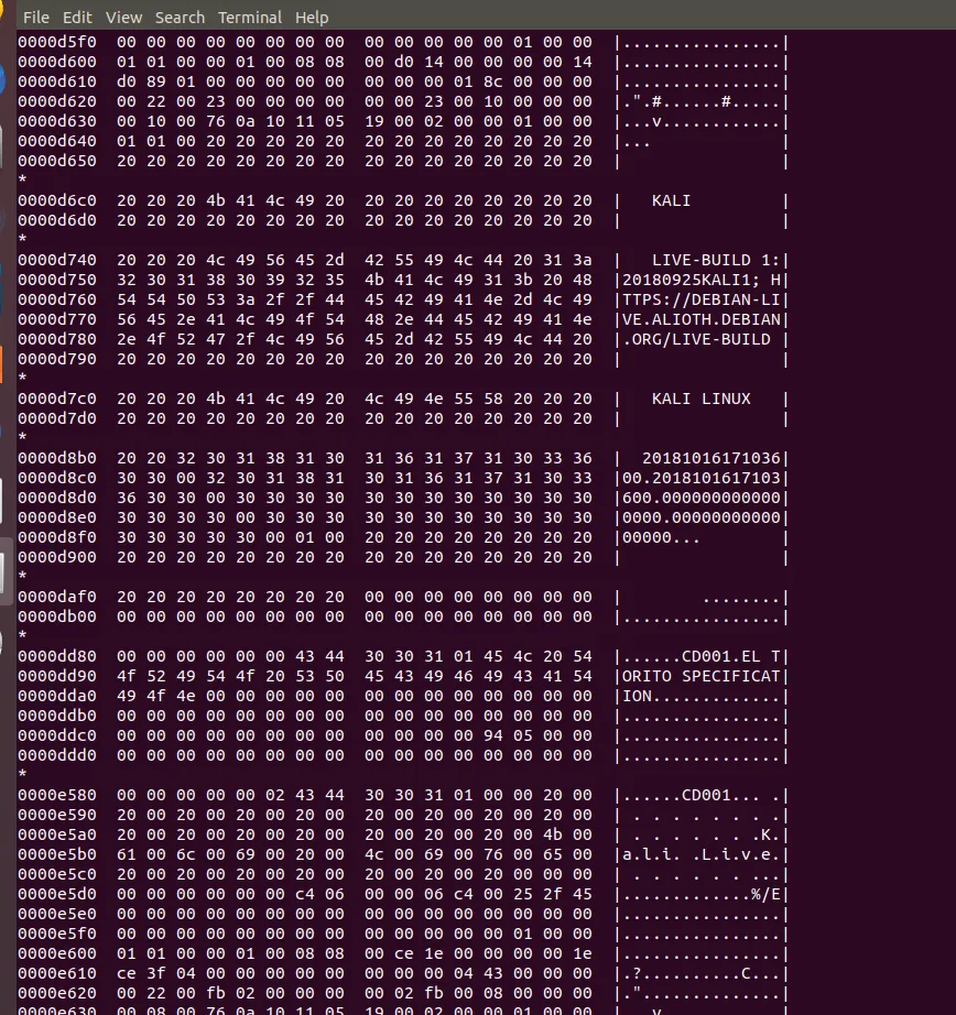 PNG hexdump