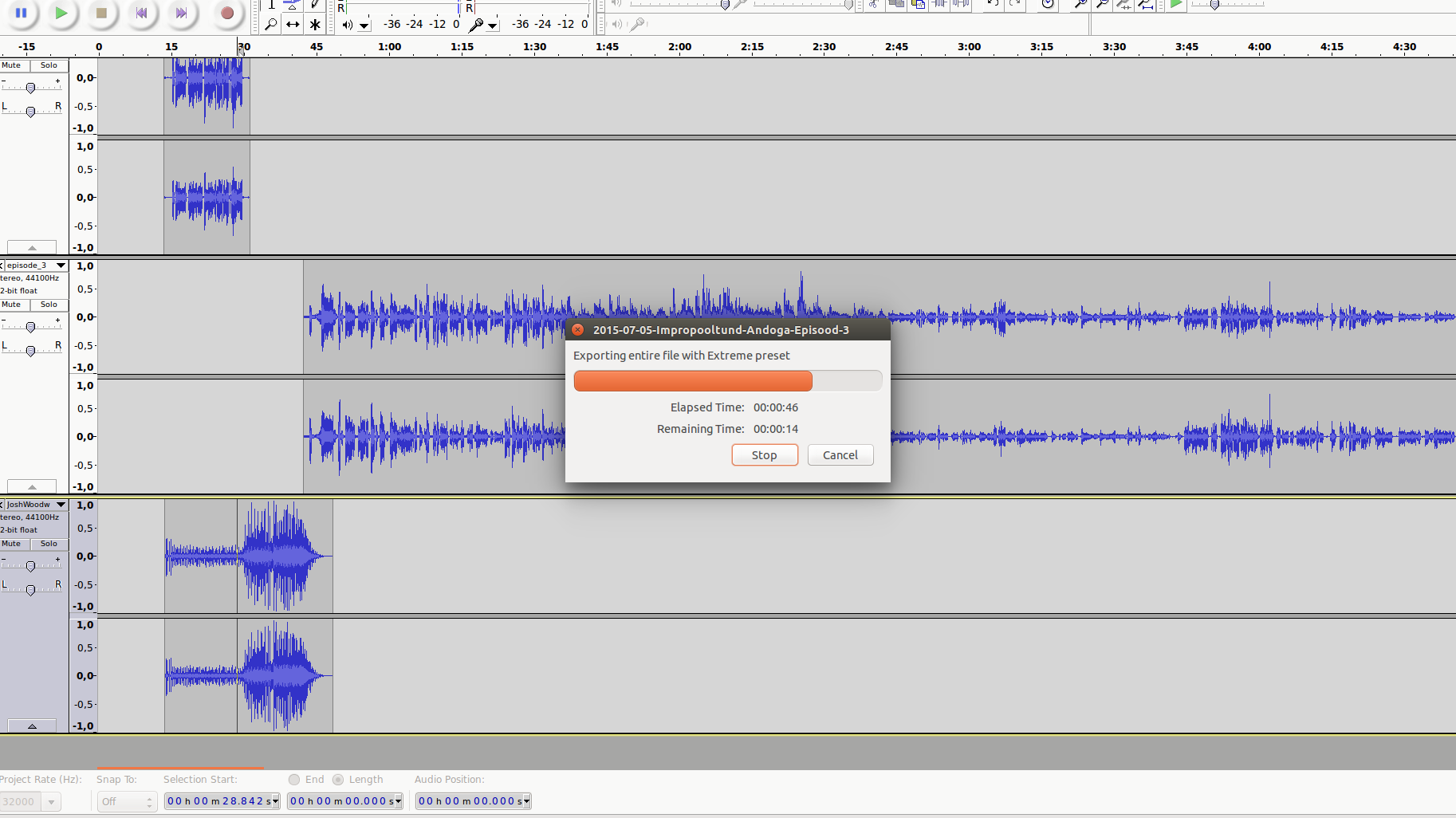Editing audio