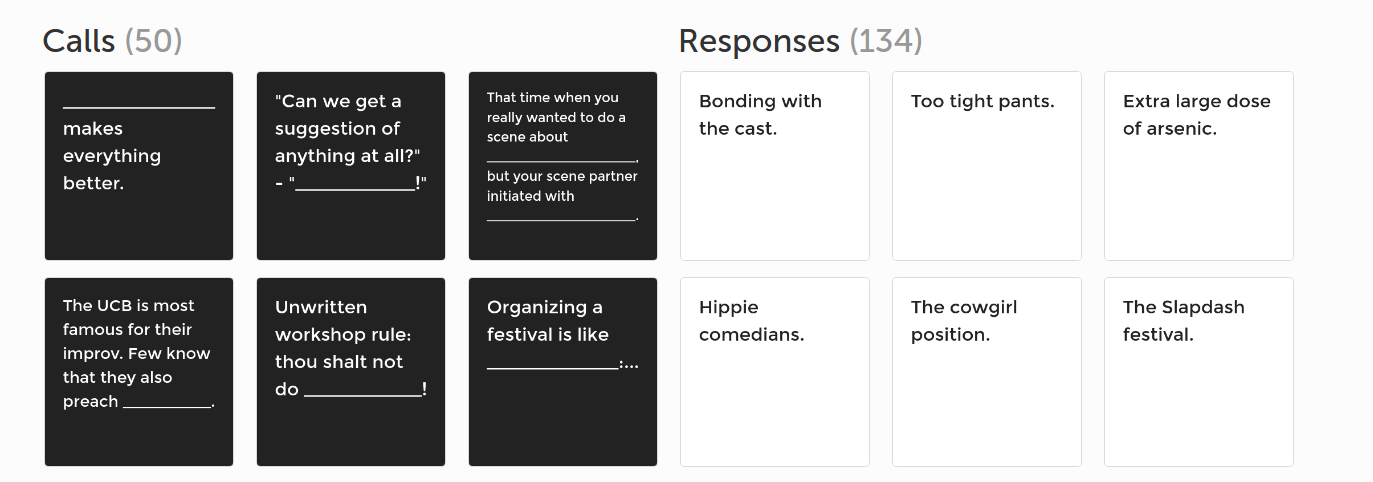 Cards Against Improvisation