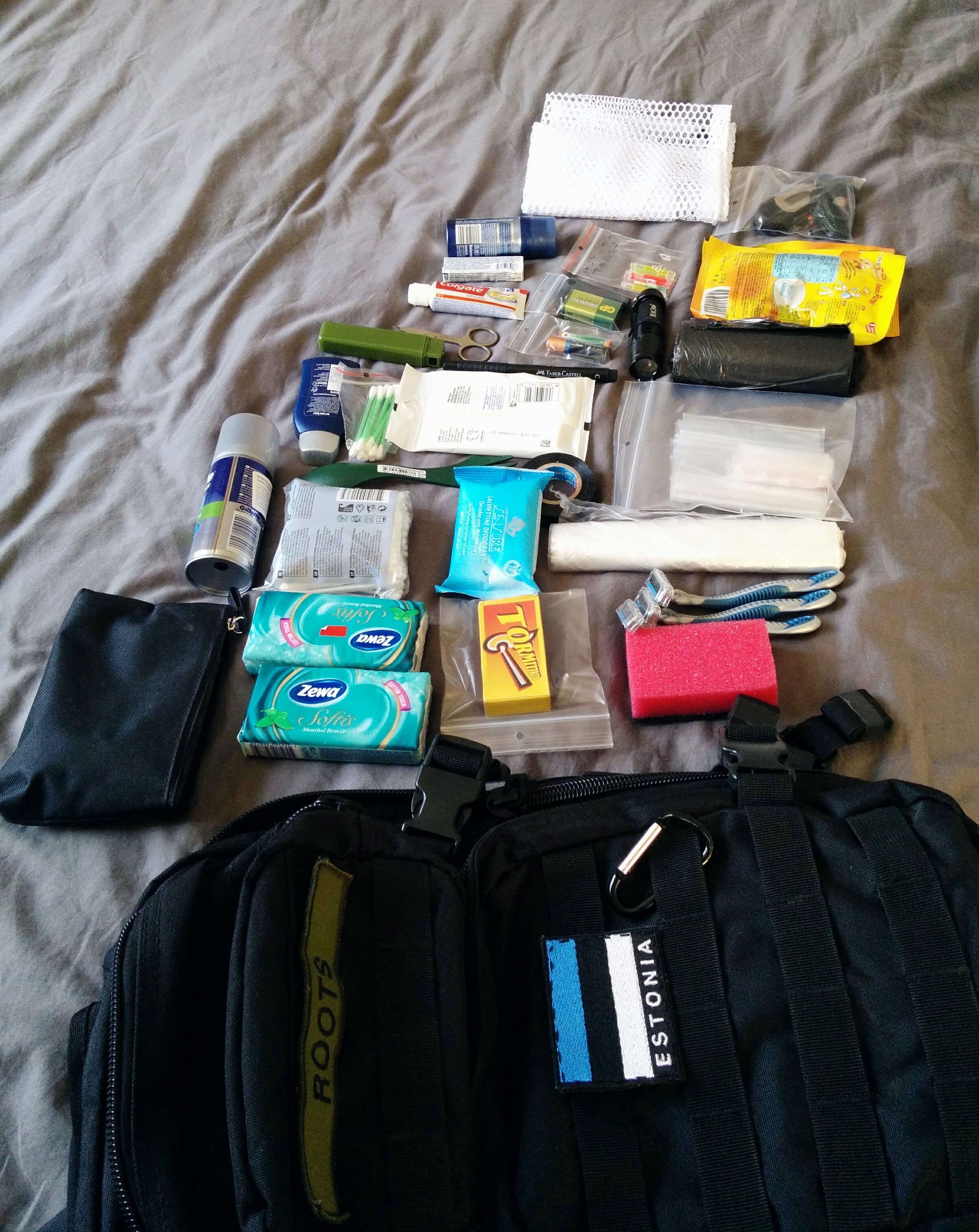 Items included in the bag