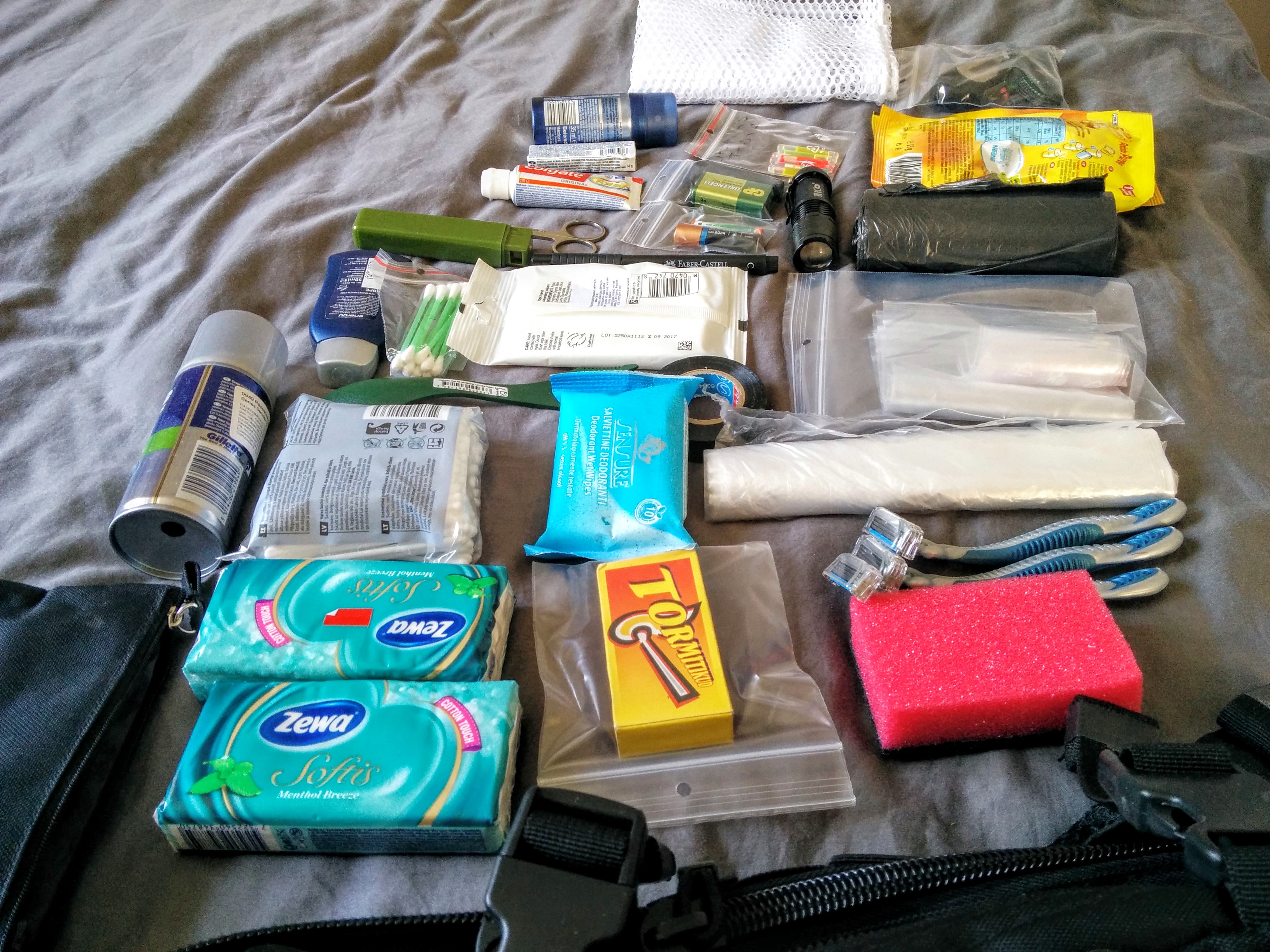 Items included in the bag