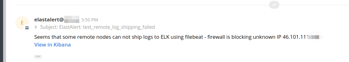 Elastalert alert